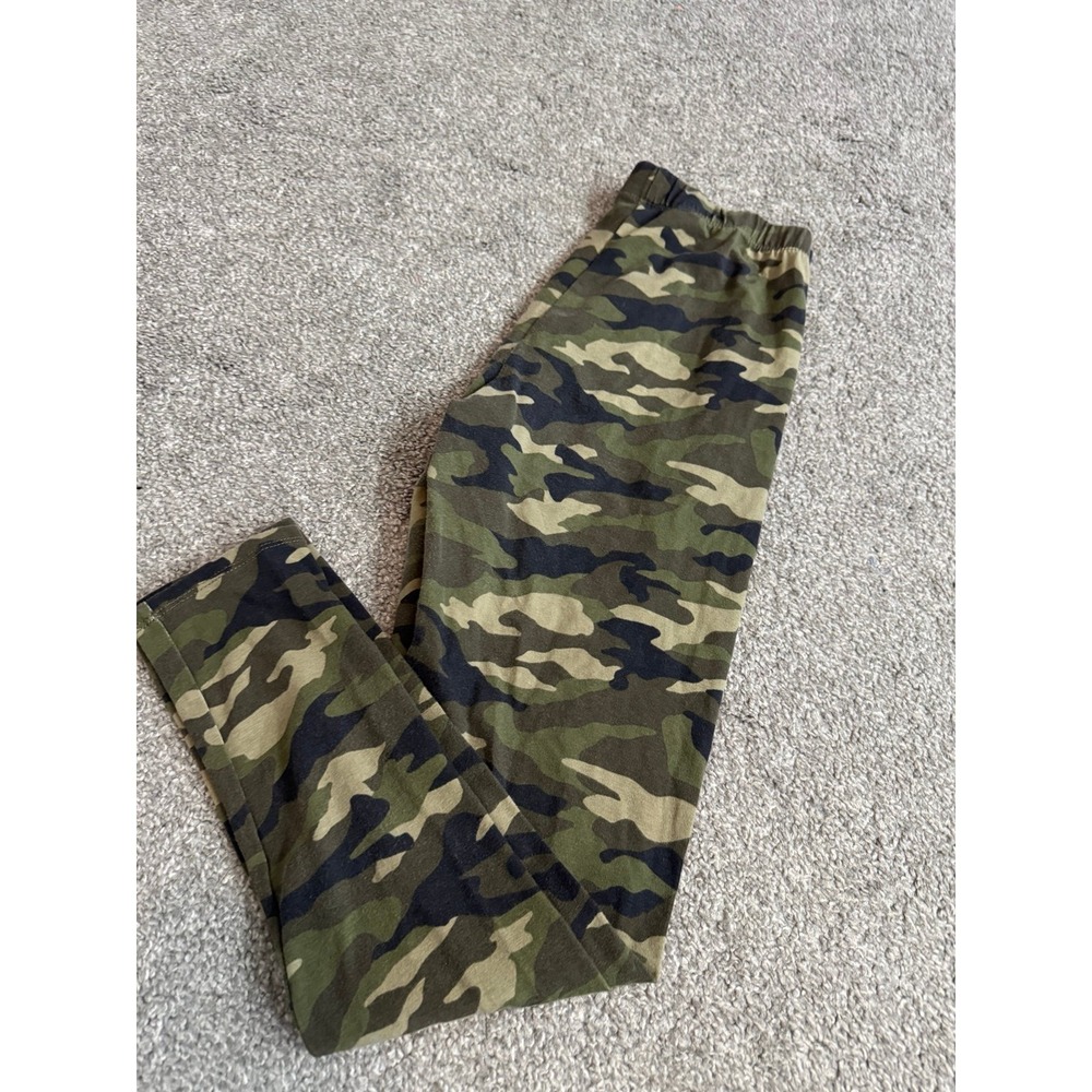 No Boundaries Womens Camo Gym Leggings Athletic Wear Green Size S 3-5